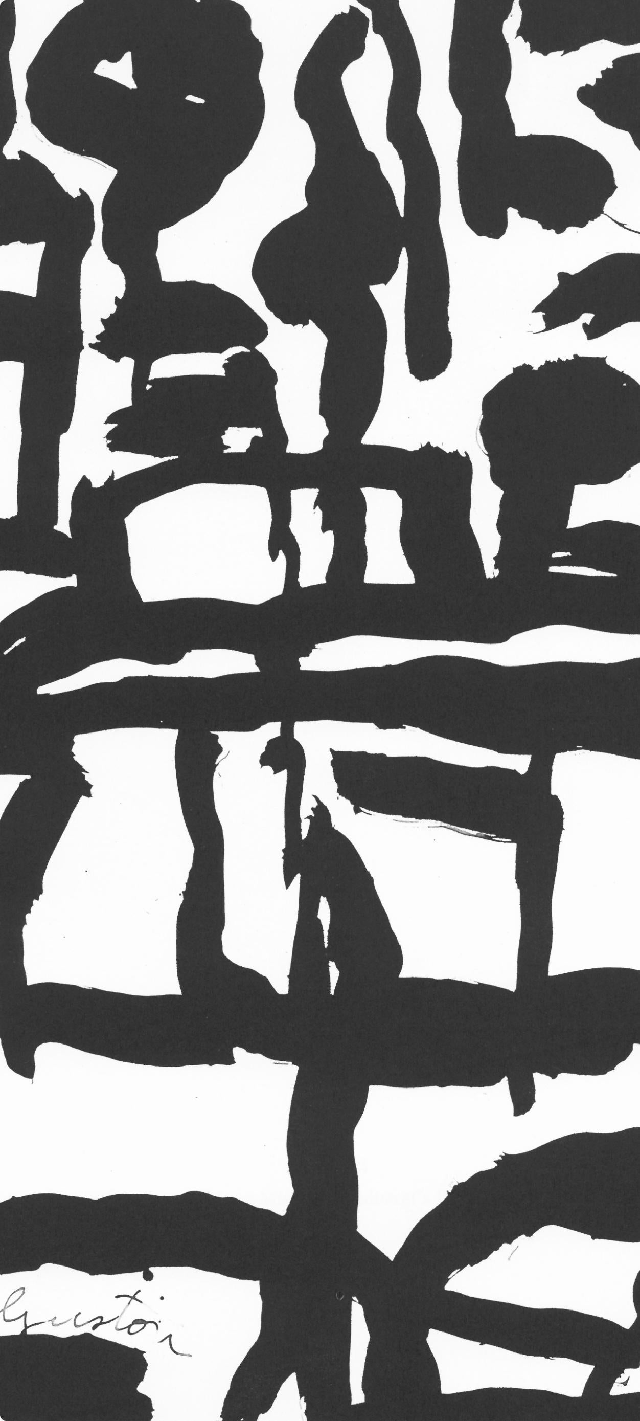 Guston, Composición, En memoria de mis sentimientos (después) - Print Expresionismo abstracto de Philip Guston