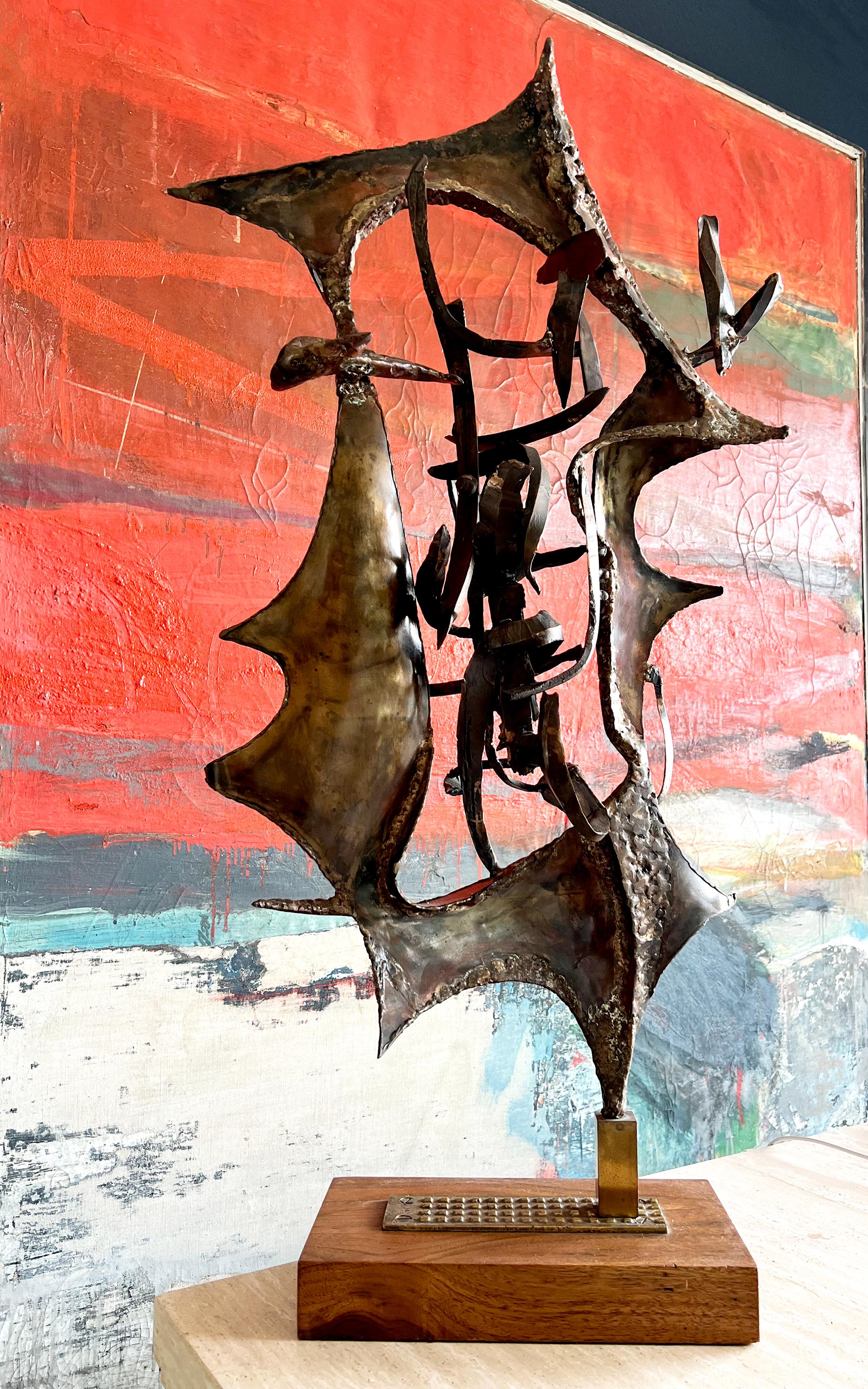 Mid-Century Modern Philip H. Darling Massive New York Abstract Modern Bronze Sculpture 1960s For Sale