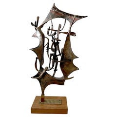 Philip H. Darling Massive New York Abstrakte moderne Bronzeskulptur 1960er Jahre