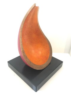  "Direction" - Non-figurative vessel contemporary modern art bronze sculpture 