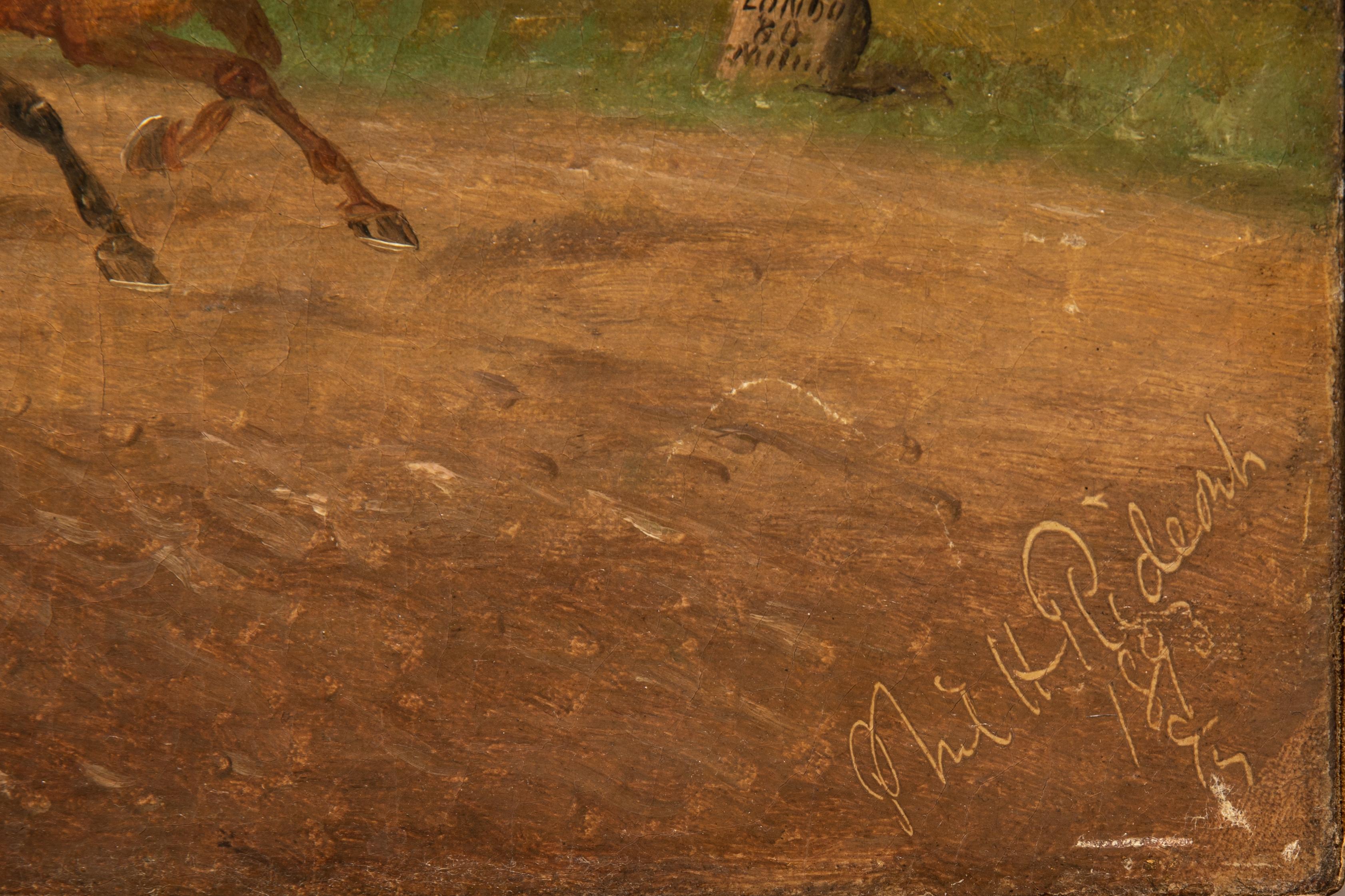 Victorian Philip Henry Rideout Signed Oil on Canvas, 1893