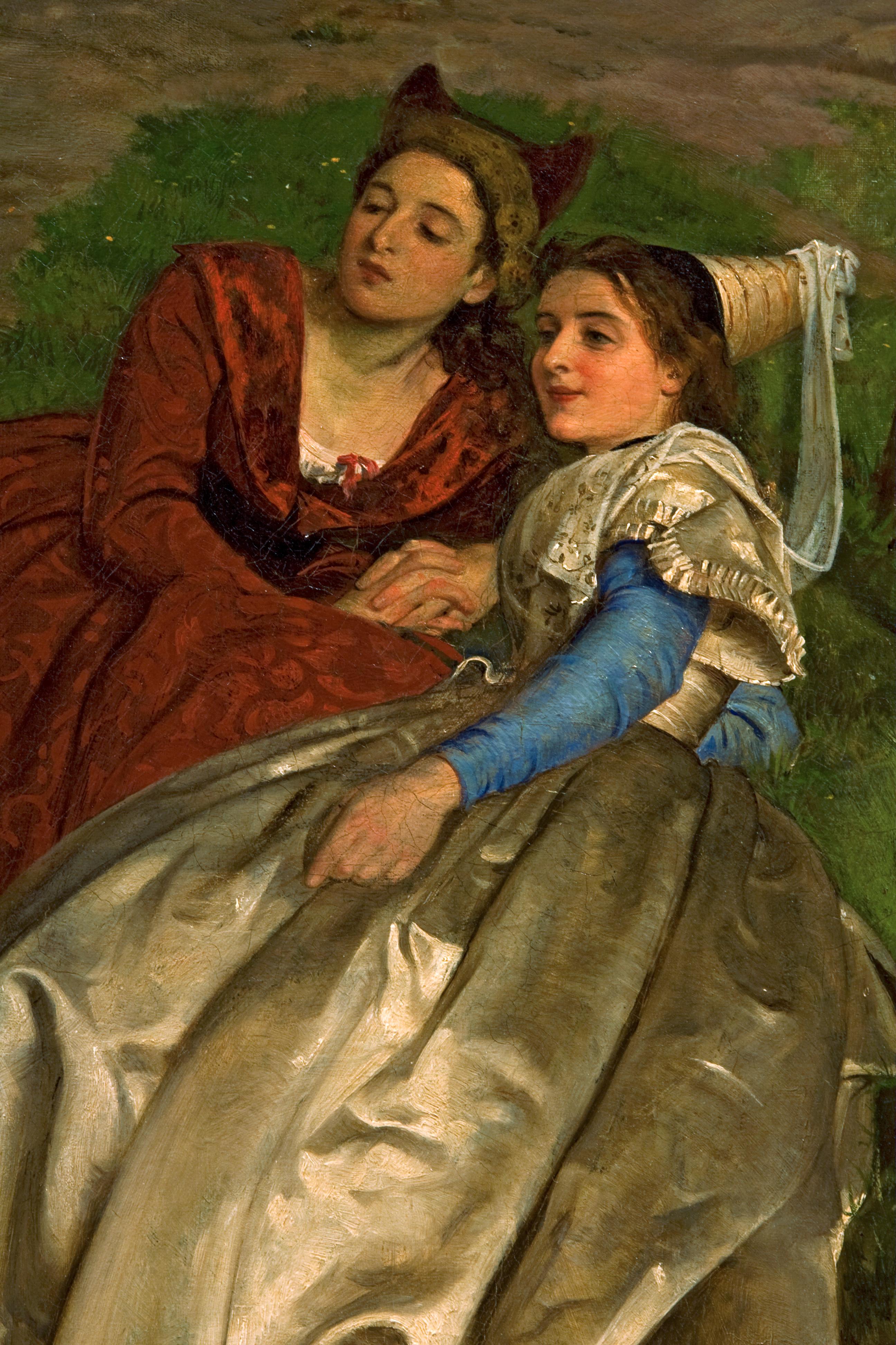 Nella corrente - Painting di Philip Hermogenes Calderon R.A.