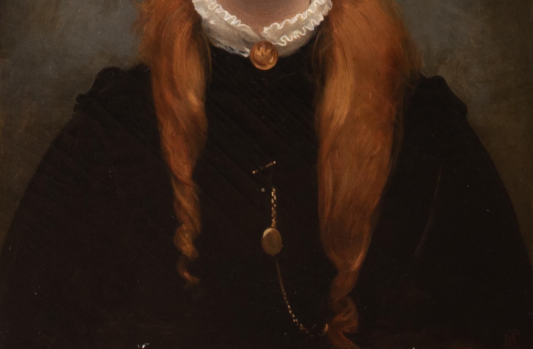 Portrait Of A Redhead Girl, Emily Bland, 19th Century  Pre-Raphaelite For Sale 6