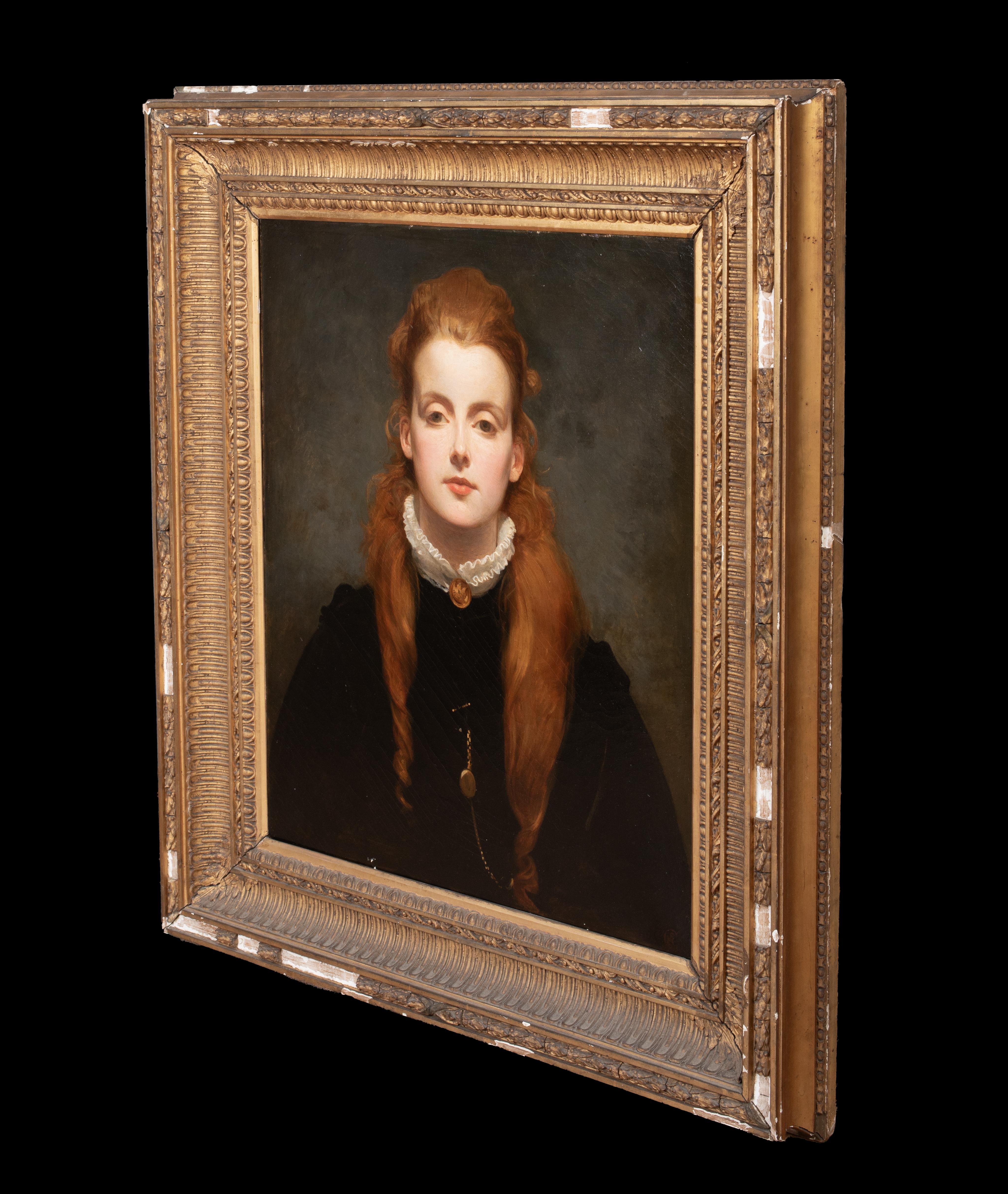 Portrait Of A Redhead Girl, Emily Bland, 19th Century  Pre-Raphaelite For Sale 4