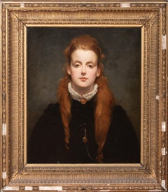Portrait Of A Redhead Girl, Emily Bland, 19th Century  Pre-Raphaelite