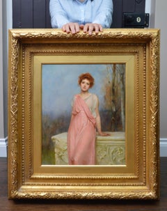 The Changer of Hearts - 19th Century Oil Painting Portrait of Roman Beauty