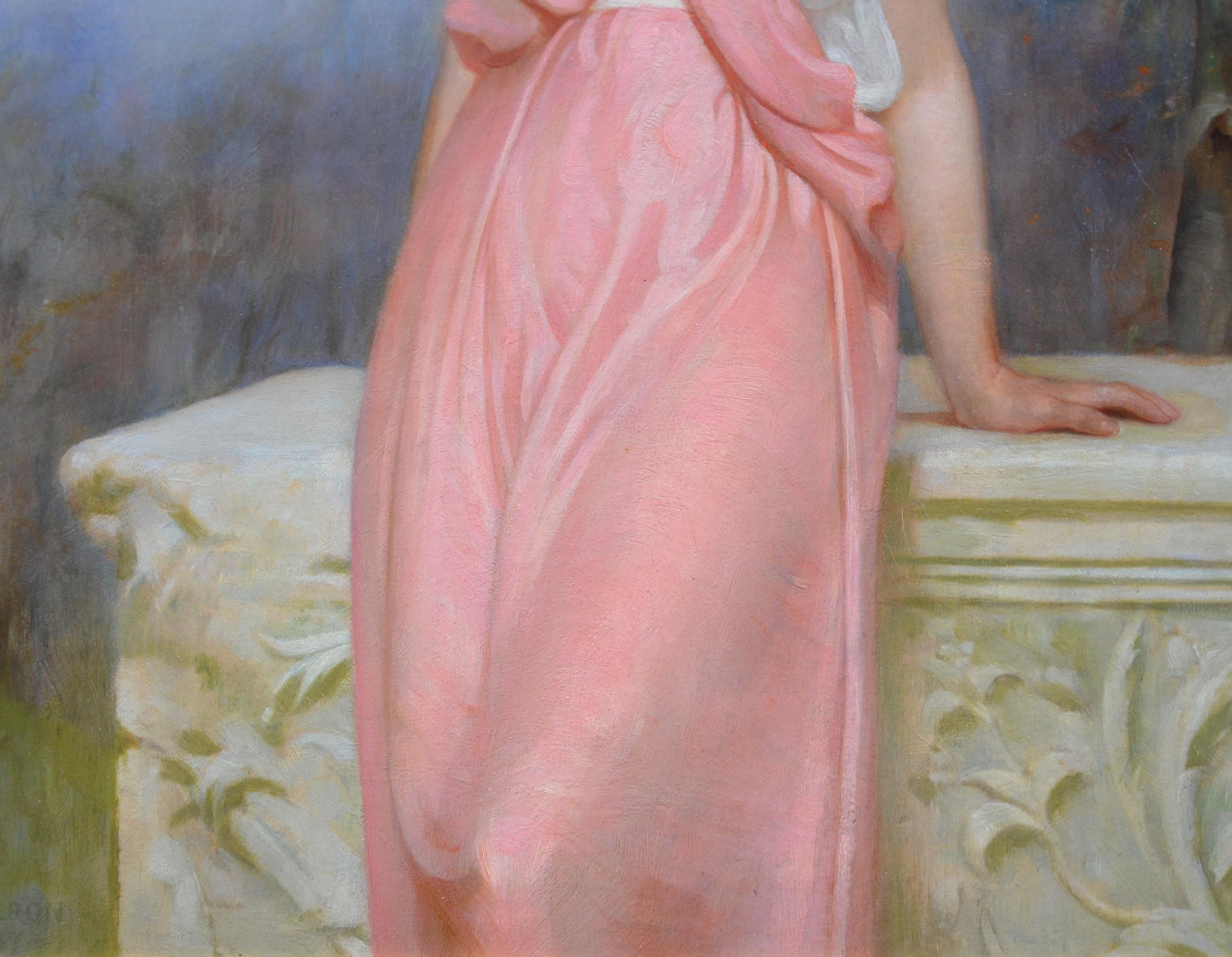 The Changer of Hearts - 19th Century Oil Painting Portrait of Roman Beauty 1