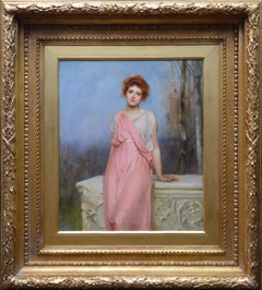 The Changer of Hearts - 19th Century Oil Painting Portrait of Roman Beauty 