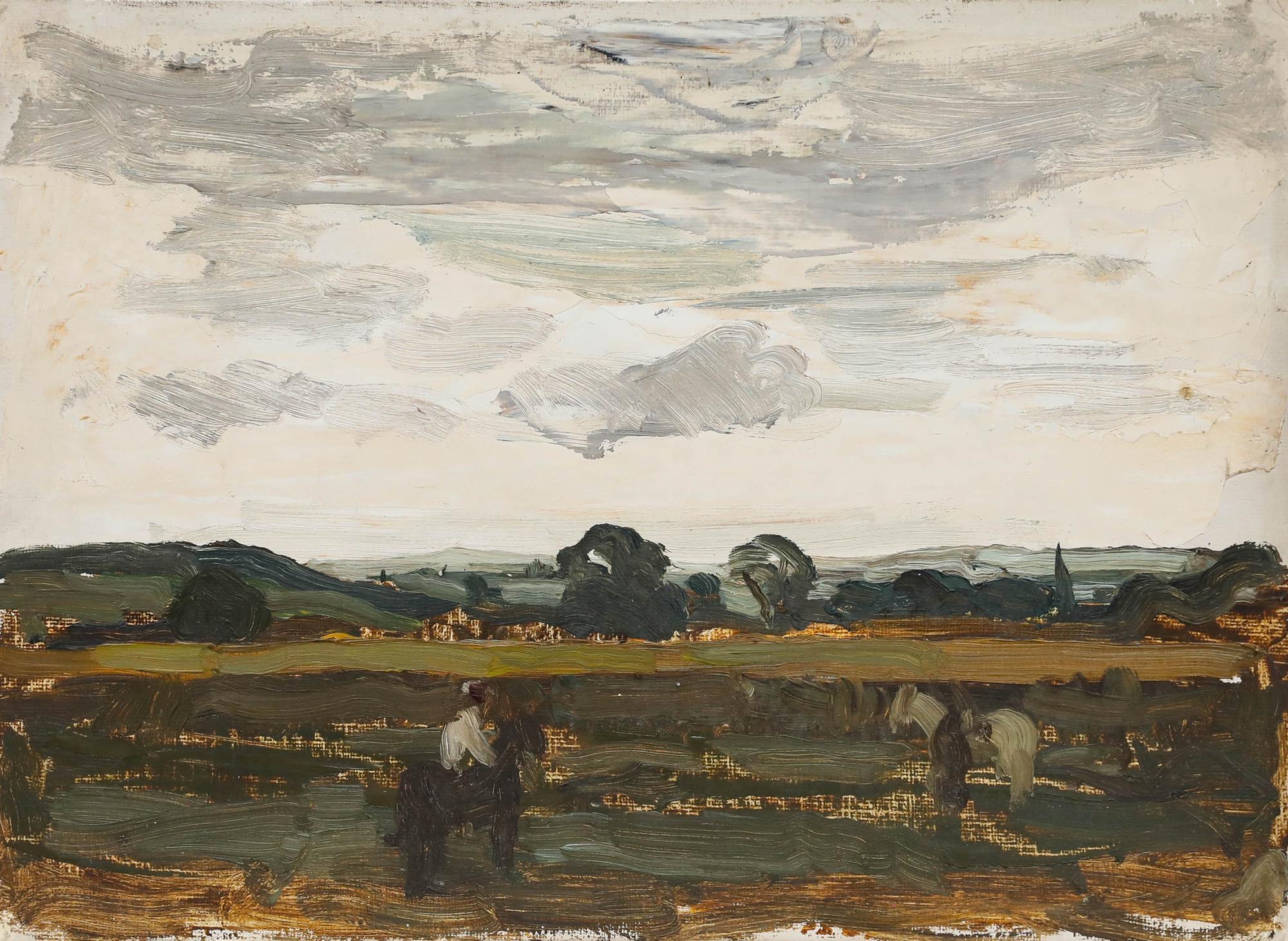 Attrib. Philip Hugh Padwick ROI RBA (1876-1958) - Oil, A Ride in the Country For Sale 1