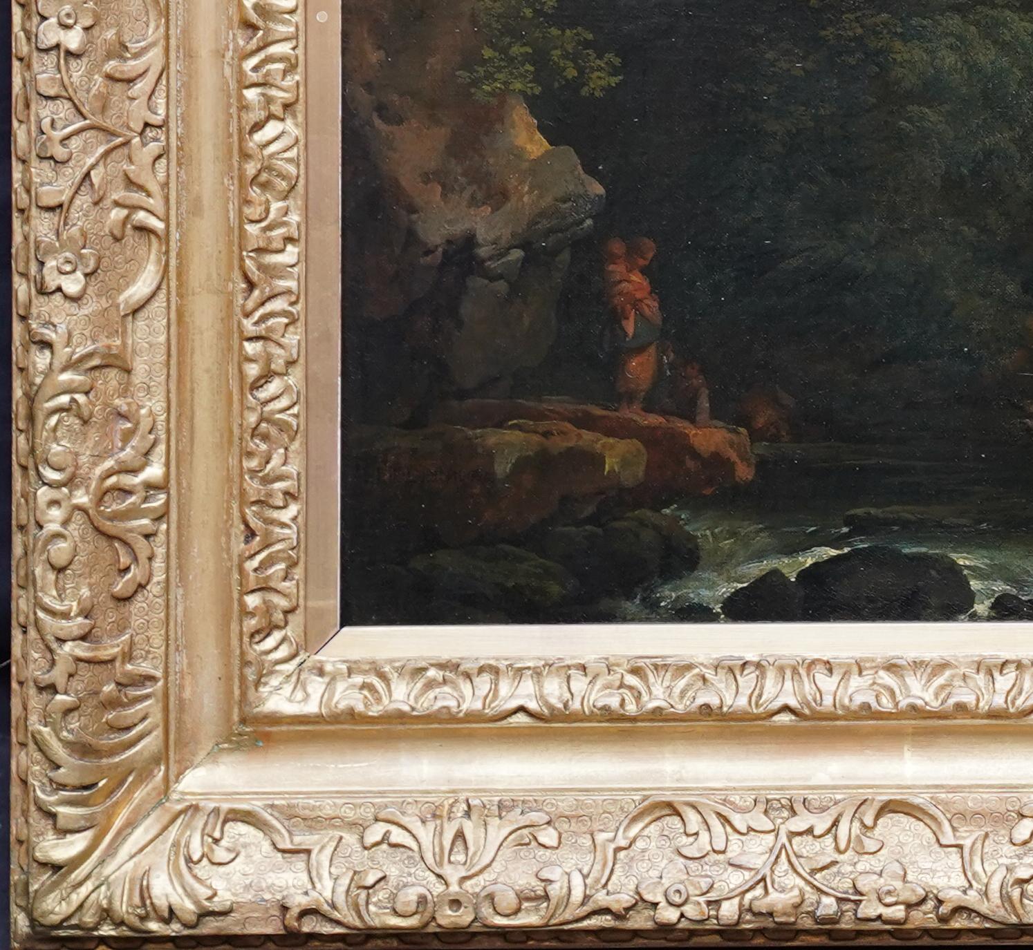 Pastoral Landscape - British 18th century Old Master art oil painting For Sale 6