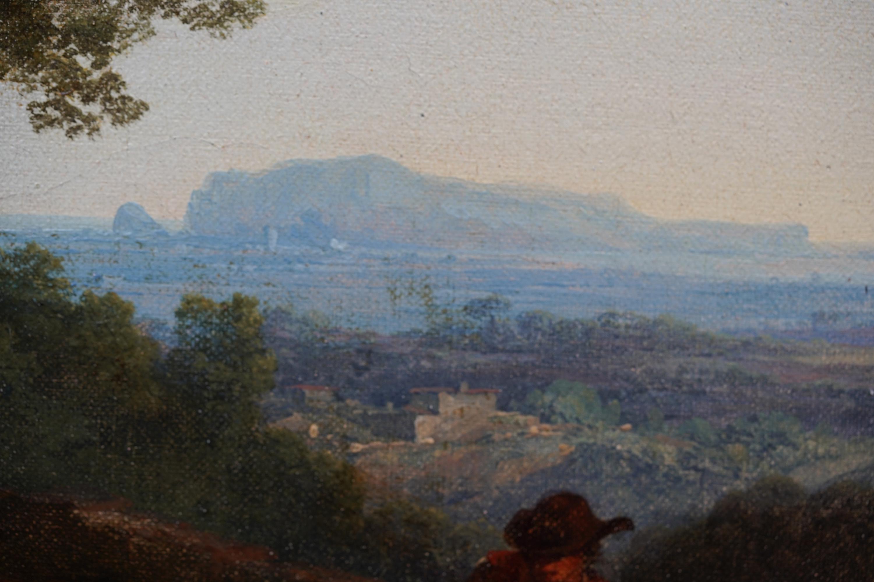 Pastoral Landscape - British 18th century Old Master art oil painting For Sale 4