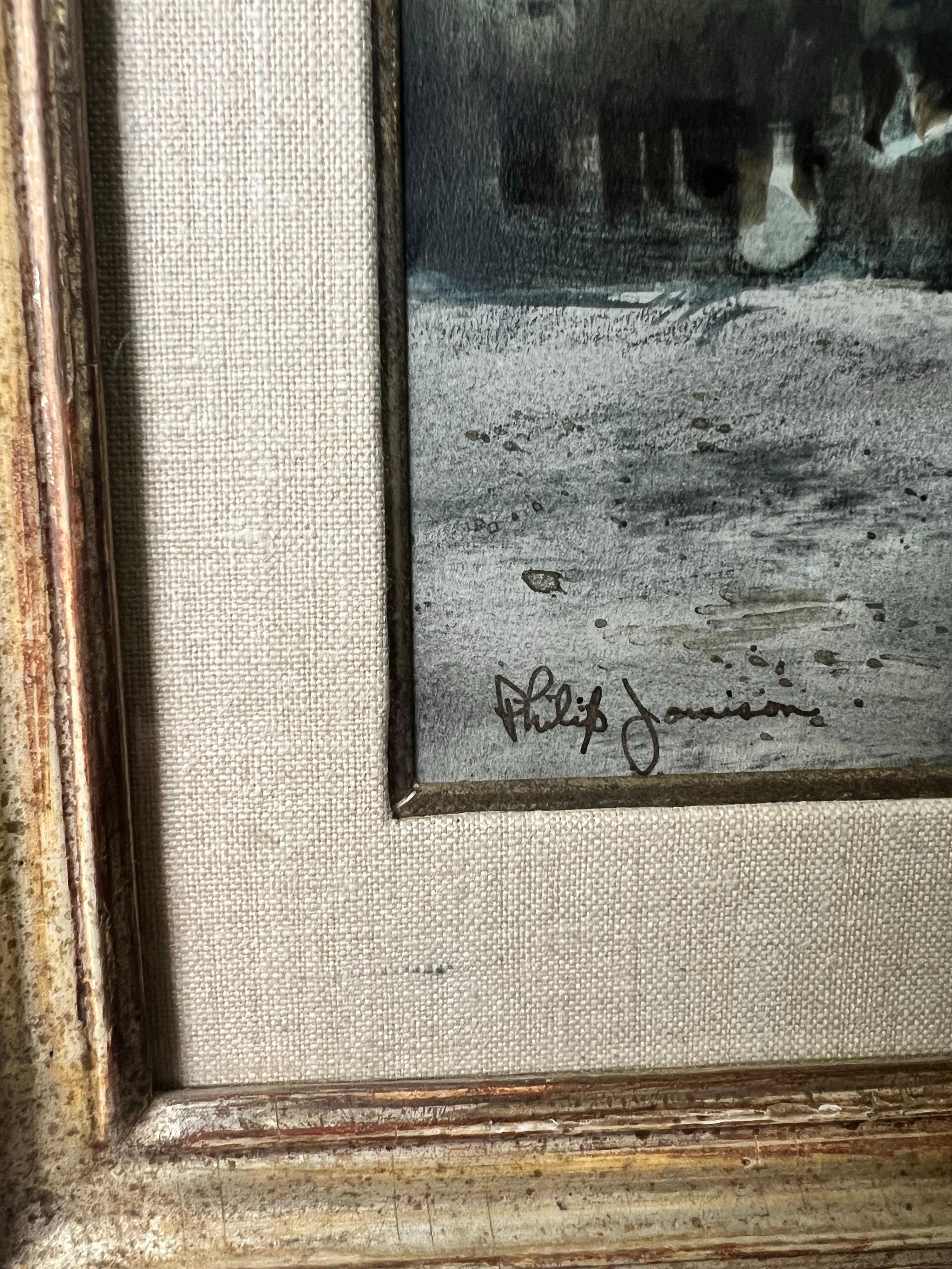 Philip Jamison Pittura ad acquerello con scena costiera, firmata e incorniciata in vendita 9