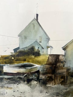 Philip Jamison Coastal Scene Watercolor Painting , Signed & Framed