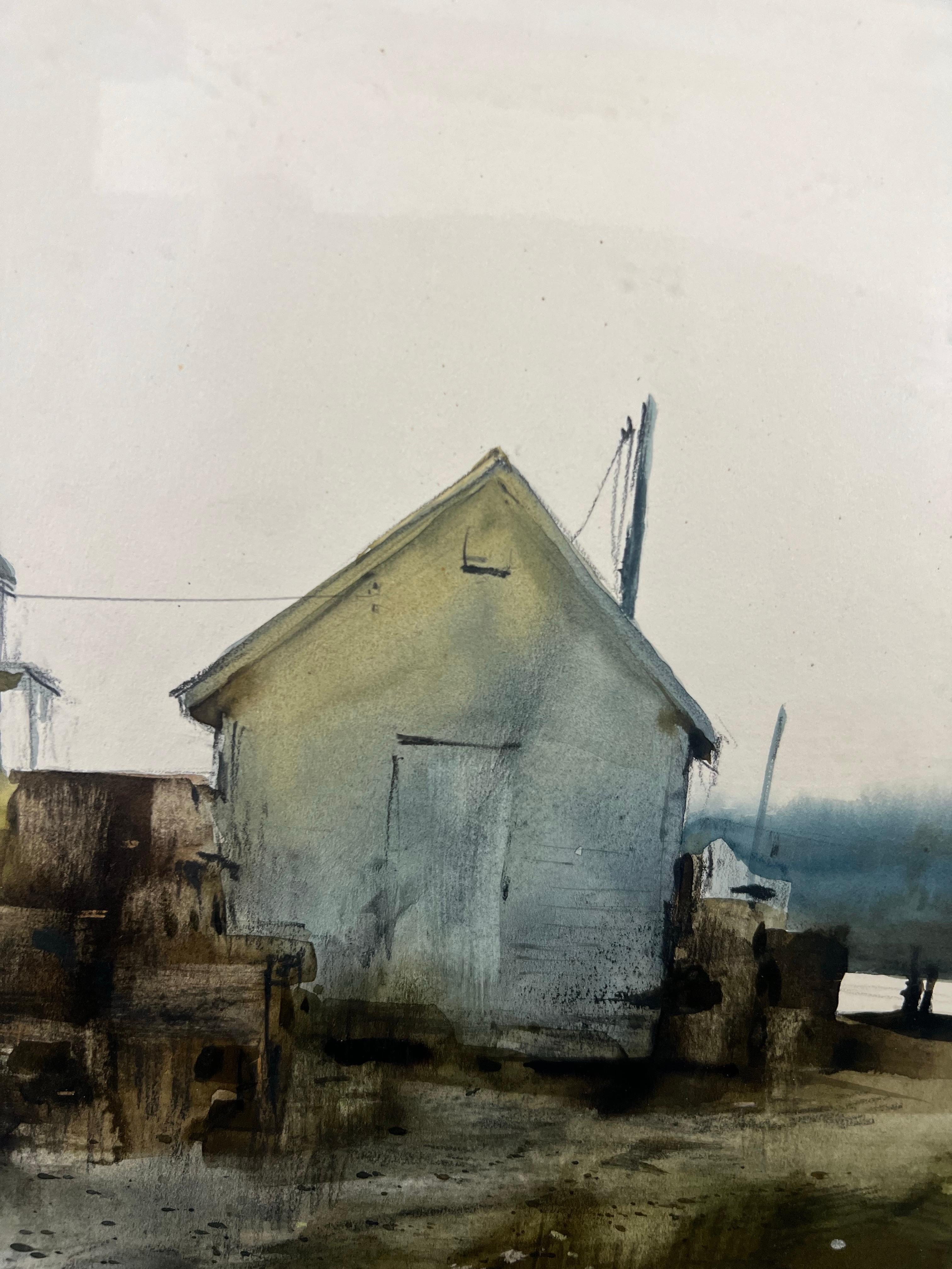 Philip Jamison Pittura ad acquerello con scena costiera, firmata e incorniciata in vendita 3