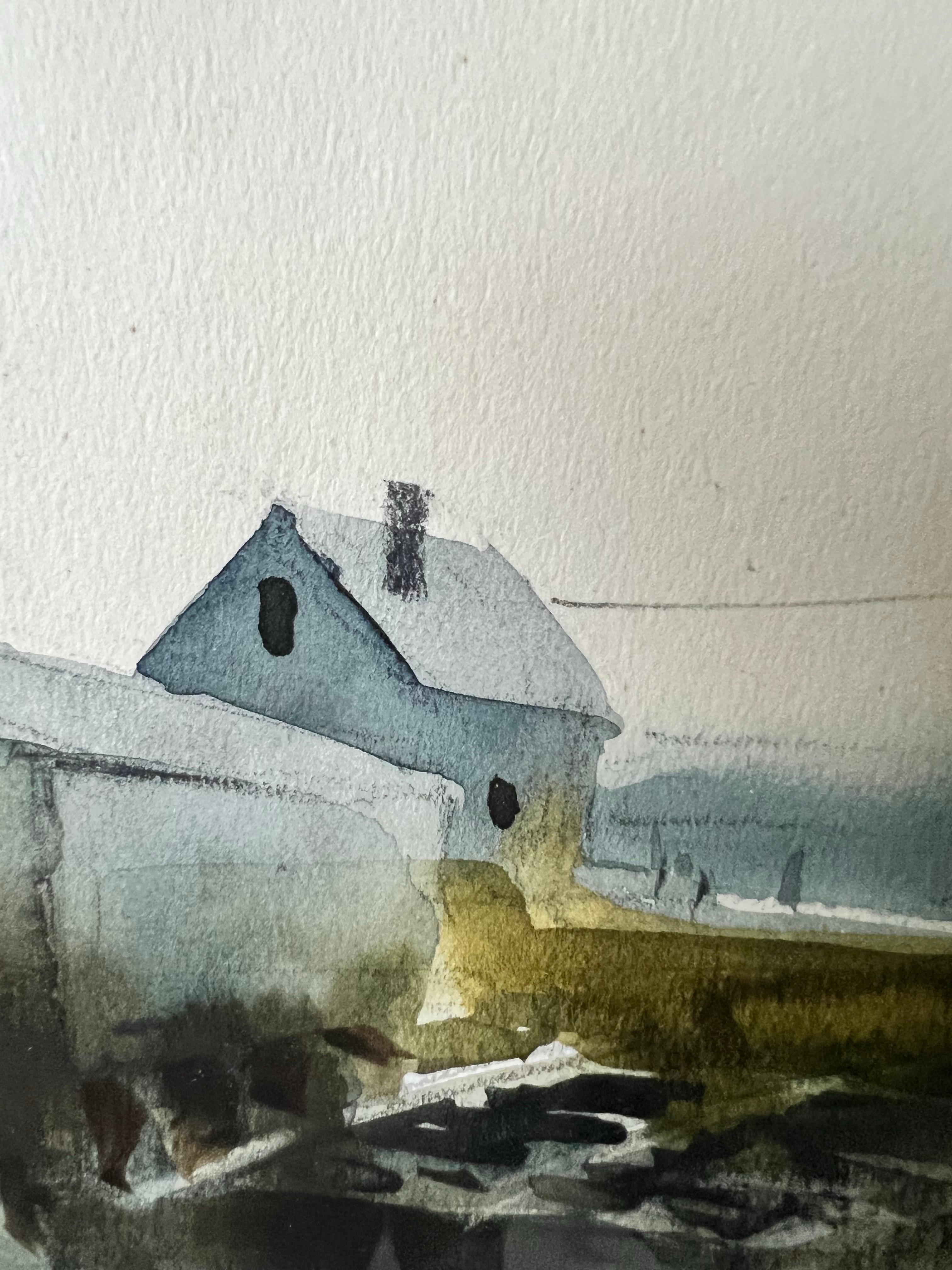 Philip Jamison Pittura ad acquerello con scena costiera, firmata e incorniciata in vendita 8