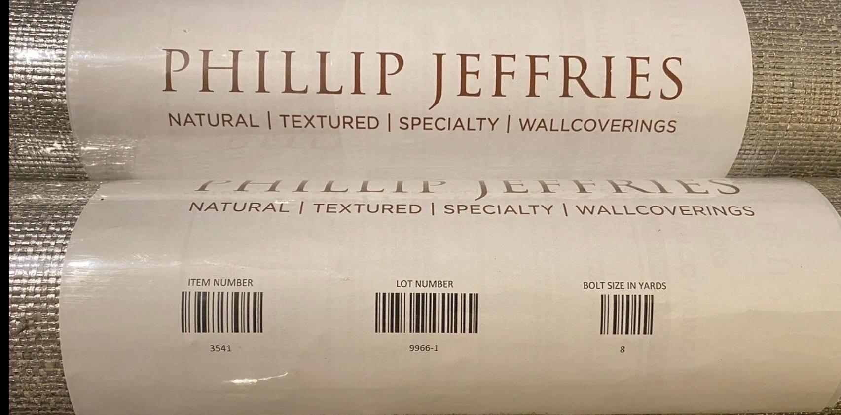 Philip Jeffries Natural Silver Max’s Metallic Raffia Natural Wallcovering, Japan For Sale 2