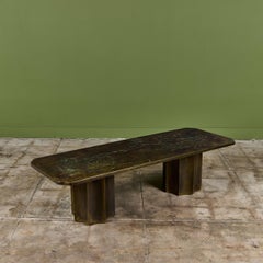 Philip & Kelvin Laverne Acid Etched Bronze "Michelangelo" Coffee Table