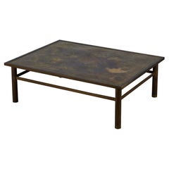 Philip & Kelvin Laverne Acid Etched Bronze "Zodiac" Coffee Table