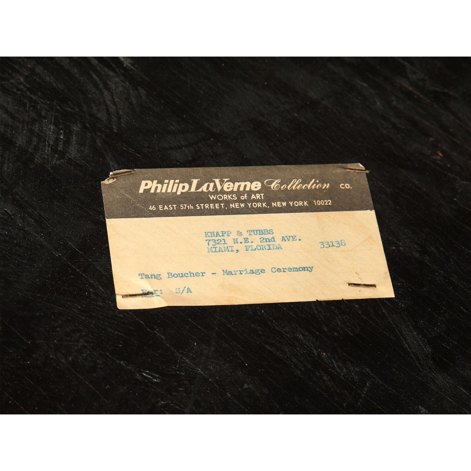 Philip & Kelvin Laverne Atemberaubender Couchtisch „Tang Boucher“ 1960er Jahre, signiert im Zustand „Hervorragend“ im Angebot in New York, NY