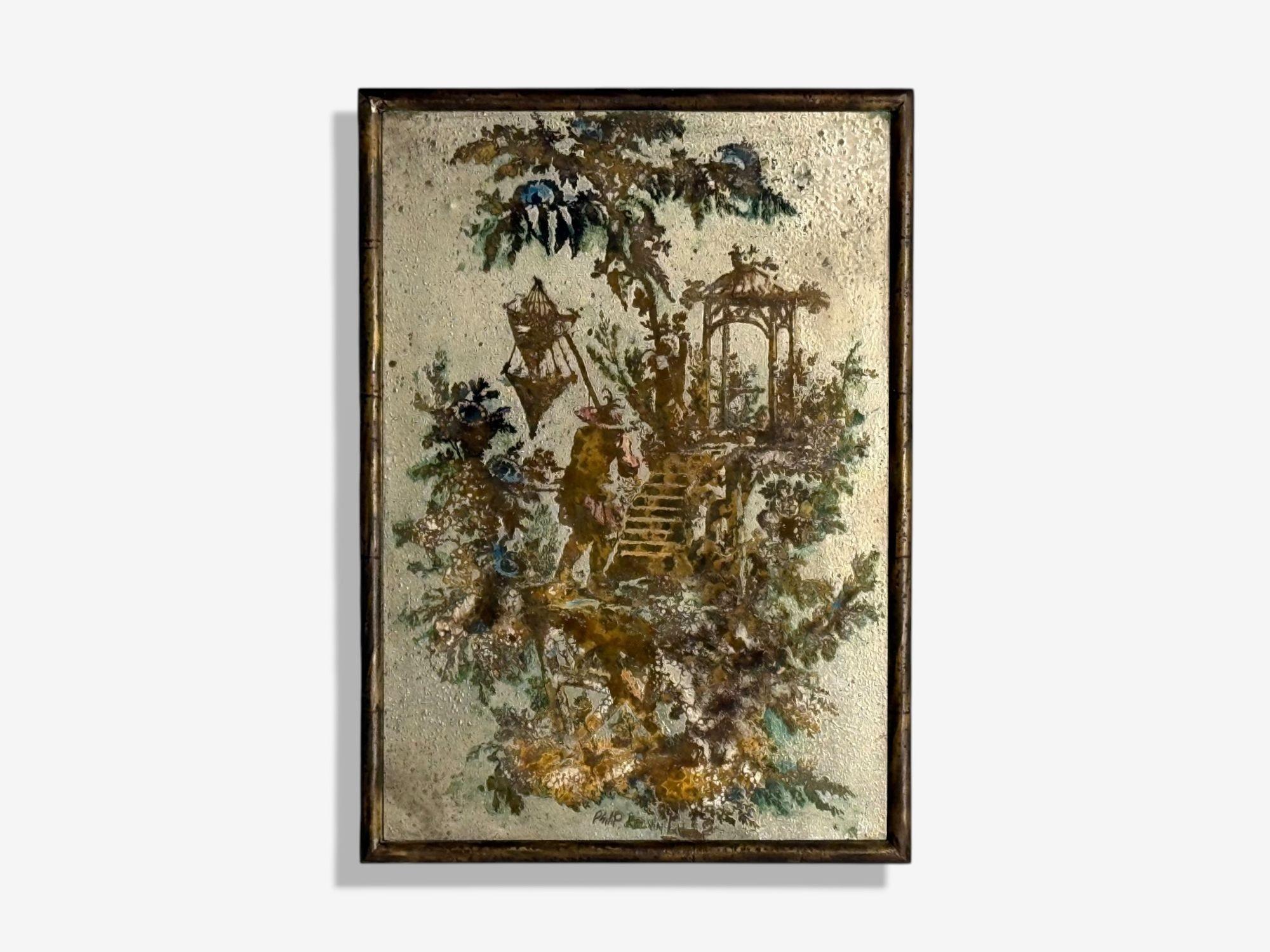 Philip & Kelvin LaVerne, American Mid-Century Modern, Bronze, Wall Plaque, USA, 1960s

A patinated bronze ' Chinois Plaque' designed and produced by Philip & Kelvin LaVerne in the United States c. 1960s. This example depicts an oriental figure with