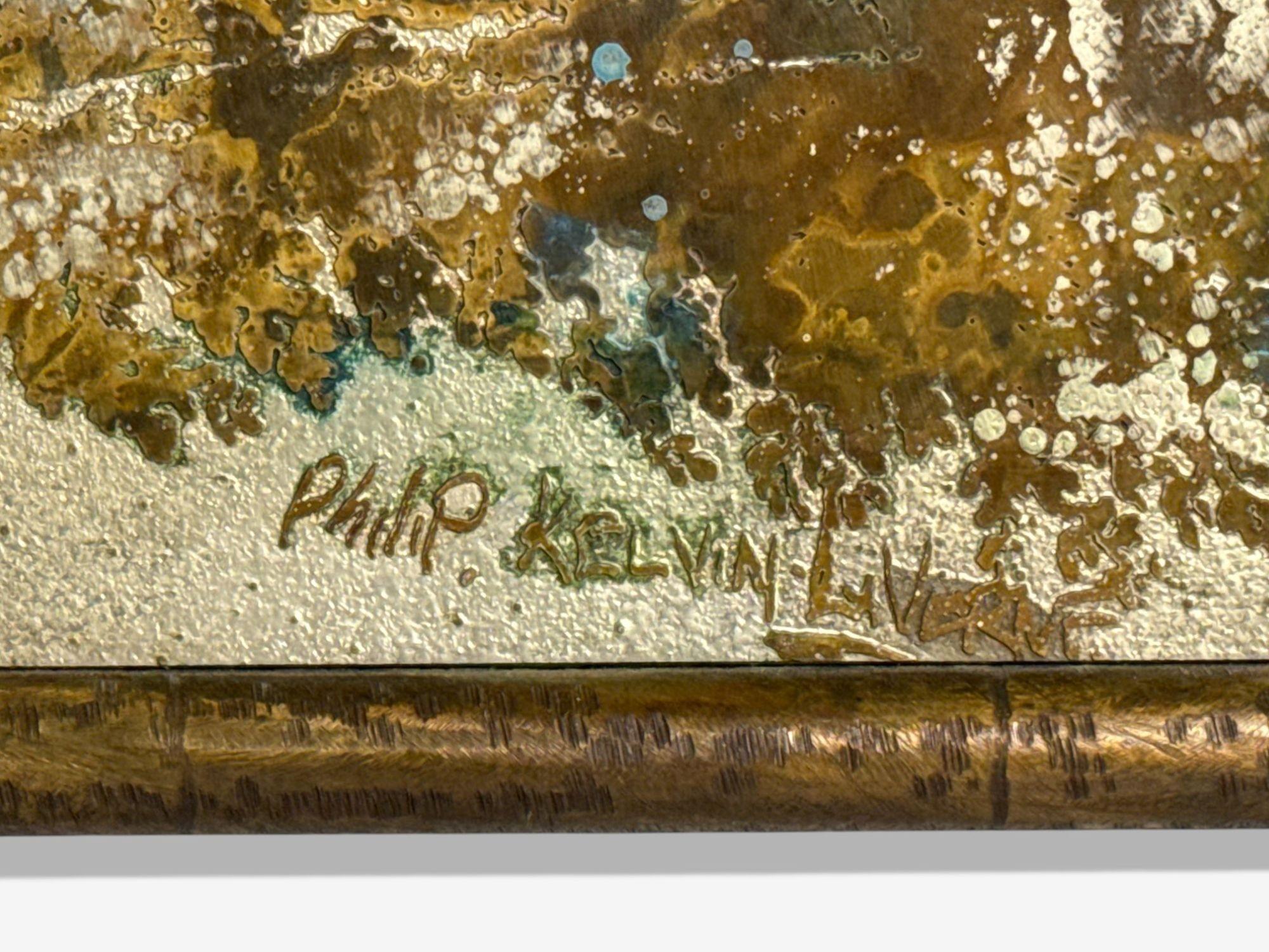 Mid-20th Century Philip & Kelvin LaVerne, Bronze, Chinois Wall Plaque, USA, 1960s For Sale