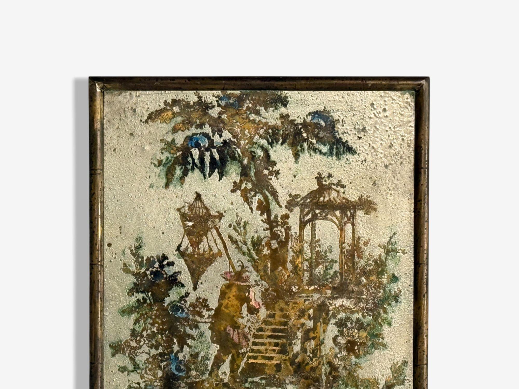 Philip & Kelvin LaVerne, Bronze, Chinois Wall Plaque, USA, 1960s For Sale 1
