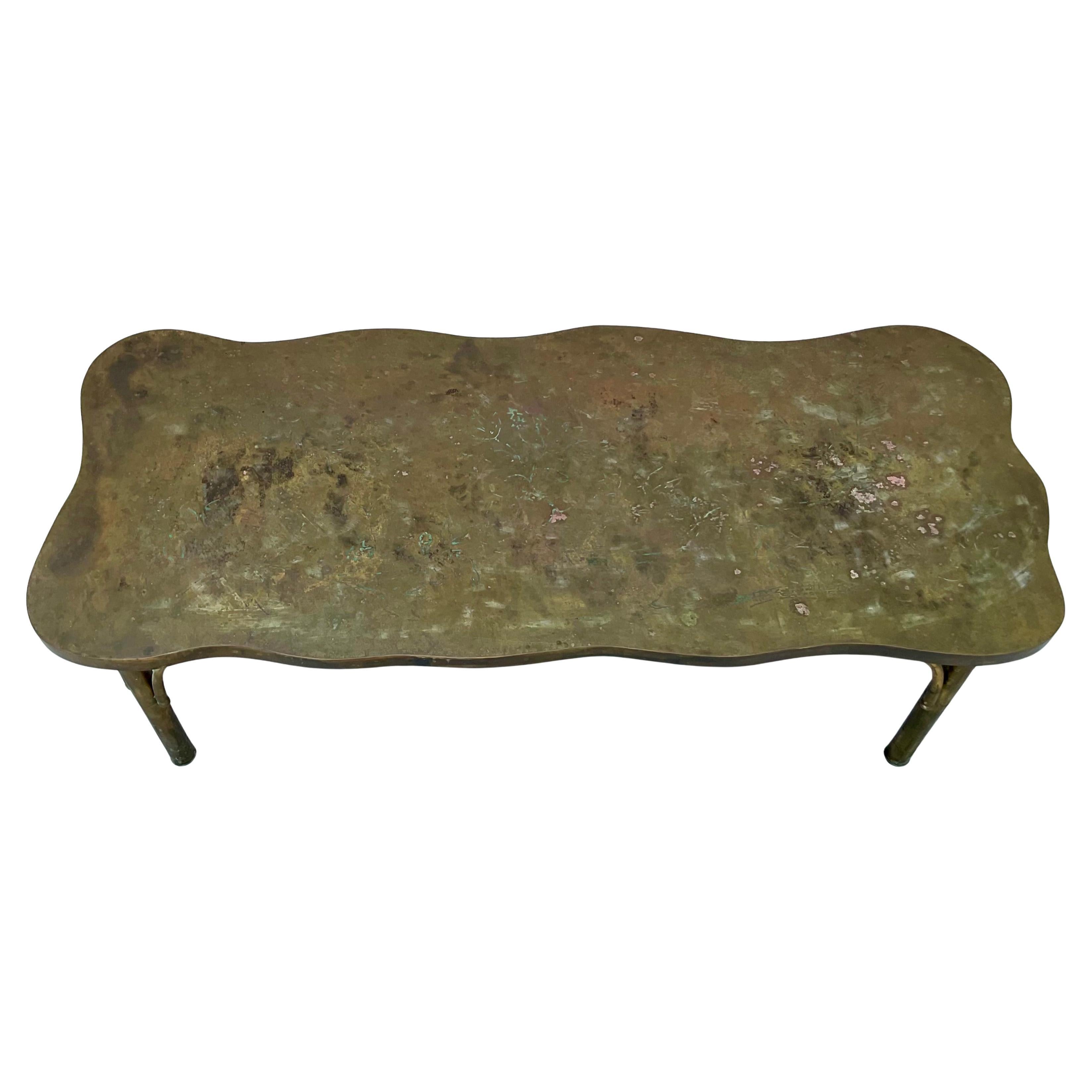 Table basse en bronze Laverne de Philips & Kelvin, 