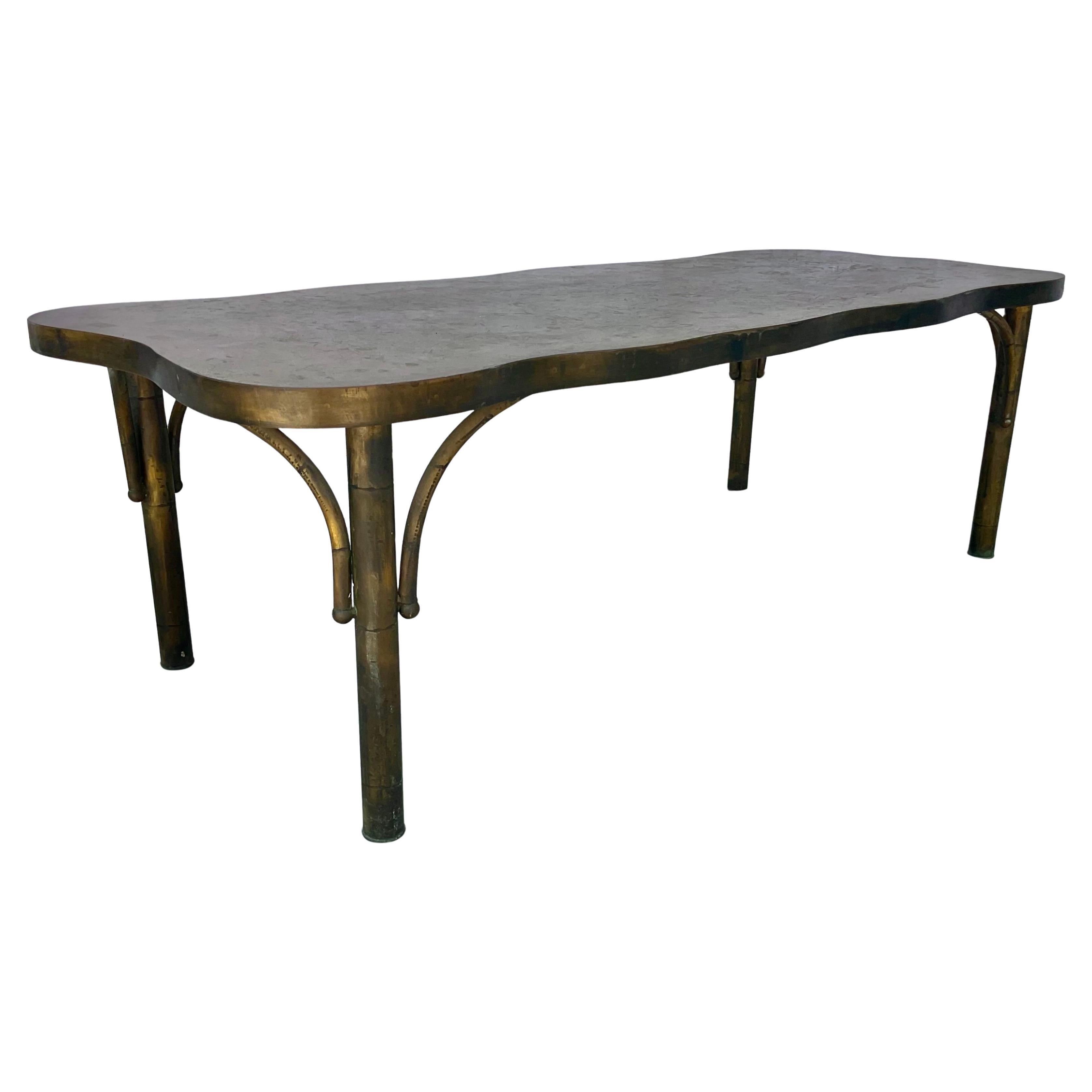 20ième siècle Table basse en bronze Philip & Kelvin Laverne en vente