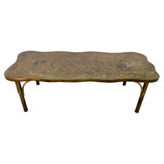 Philip & Kelvin Laverne Bronze Coffee Table Dogwood Floral