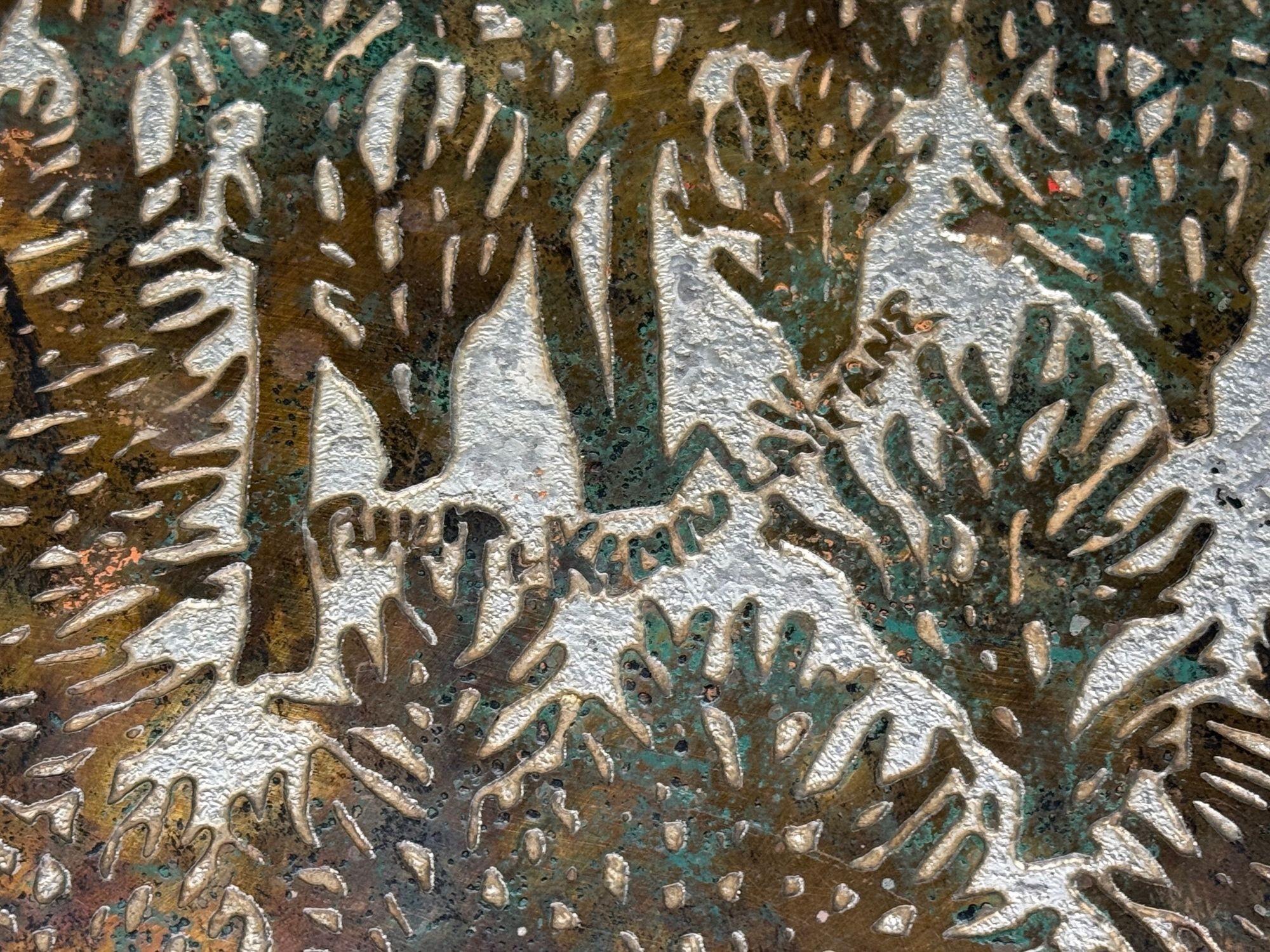 Philip and Kelvin LaVerne, table basse en bronze, forêt éternelle, États-Unis, années 1960 en vente 3