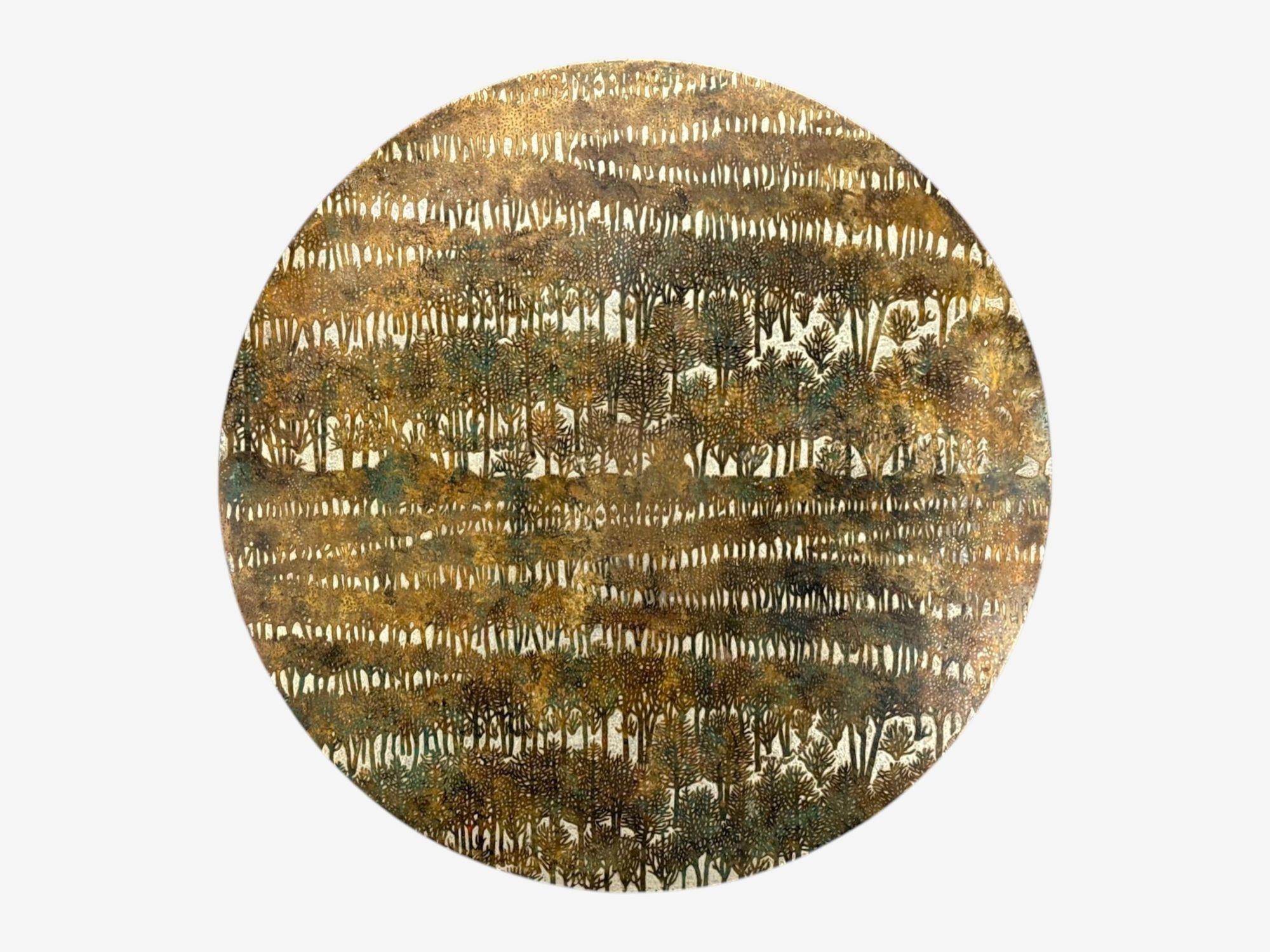 Philip and Kelvin LaVerne, table basse en bronze, forêt éternelle, États-Unis, années 1960 en vente 4