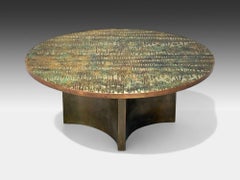 Philip & Kelvin LaVerne, Bronze, Eternal Forest Coffee Table, USA, 1960s