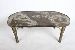Philip & Kelvin LaVerne " Chan 140 " Pewter and Bronze Coffee Table