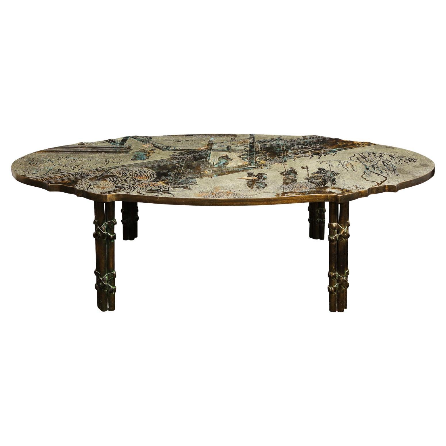 Philip & Kelvin LaVerne "Chan Boucher" Coffee Table 1960s 'Signed'
