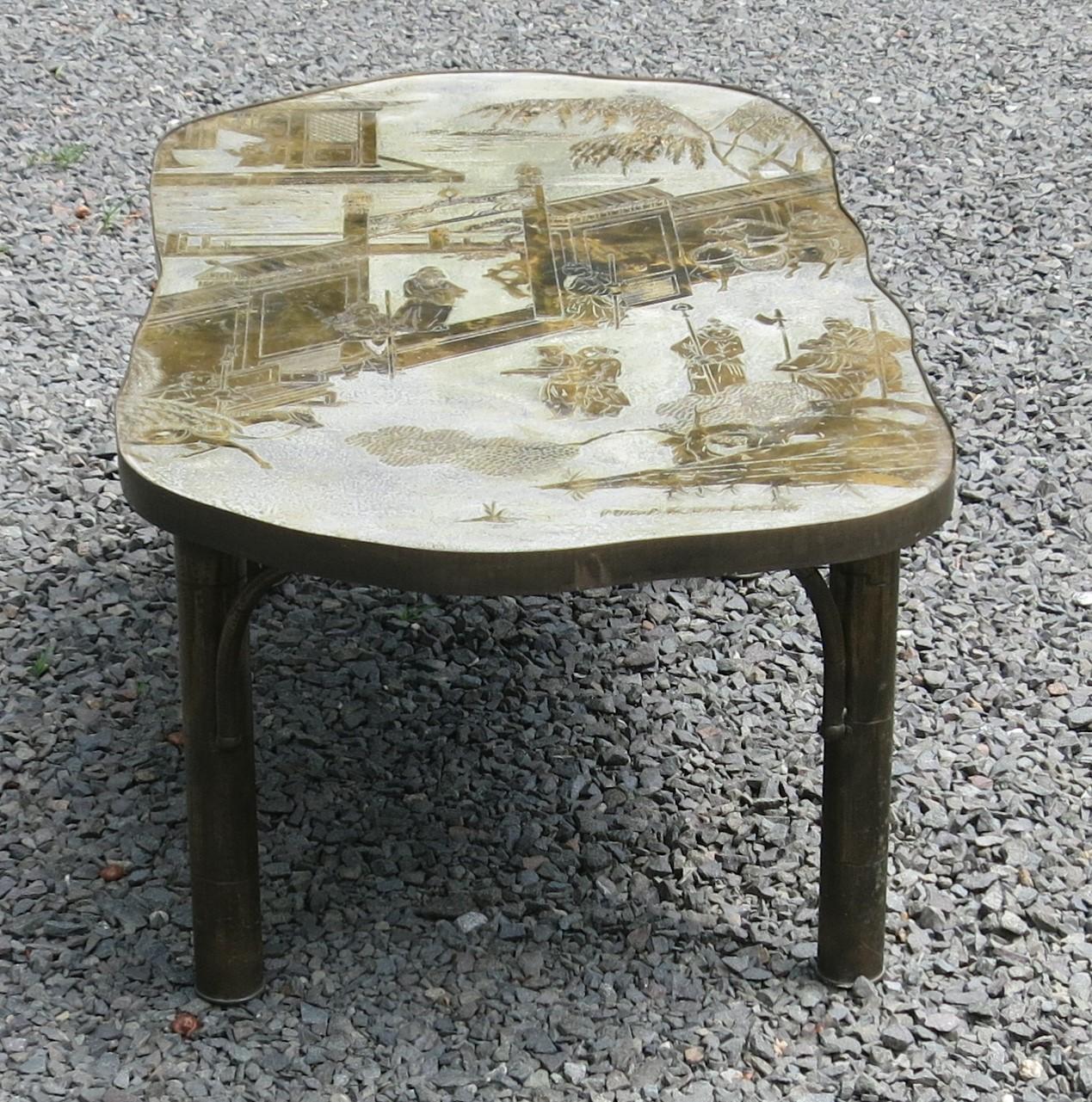 Philip & Kelvin LaVerne Chan Bronze Chinoiserie Coffee Table #140 3