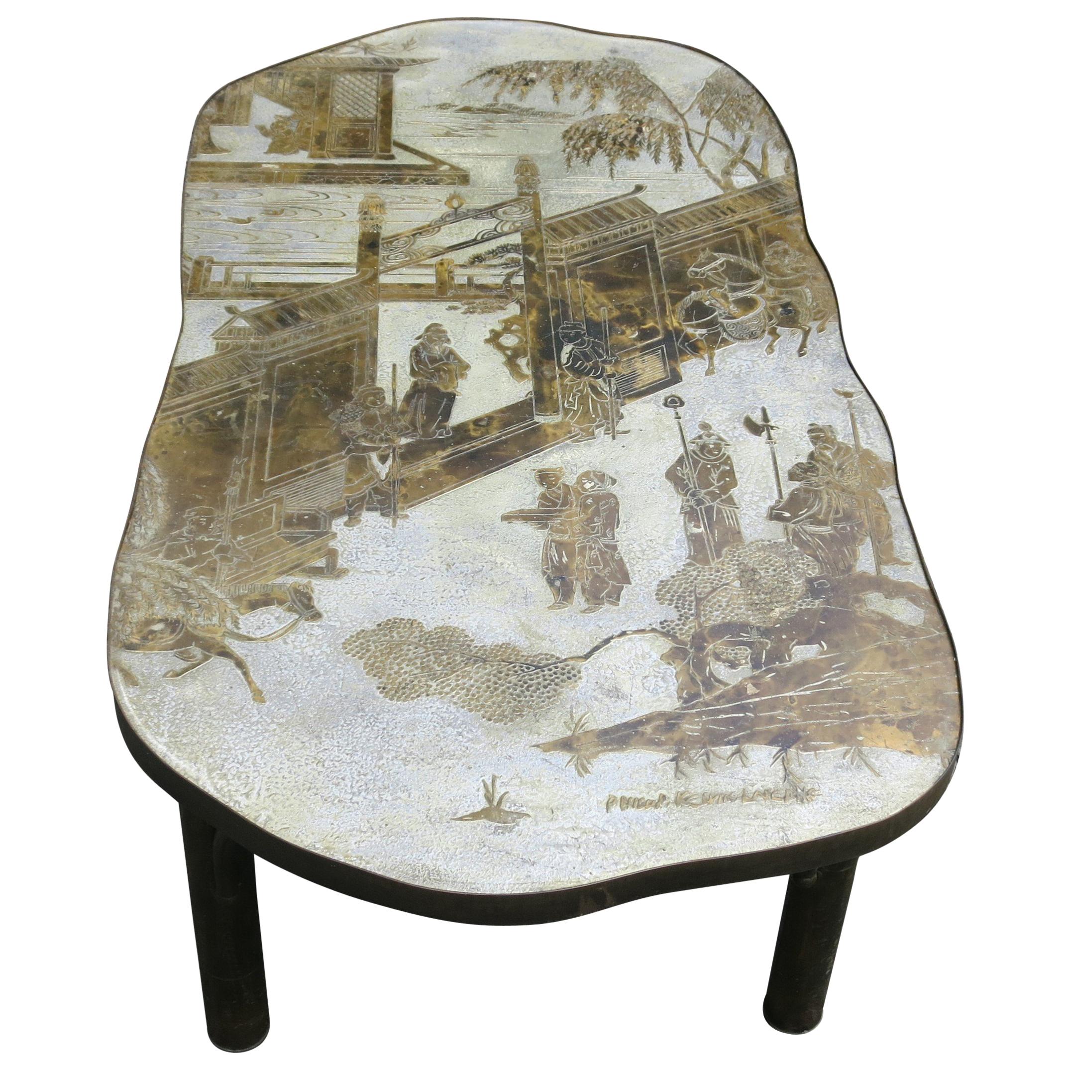 Philip & Kelvin LaVerne Chan Bronze Chinoiserie Coffee Table #140