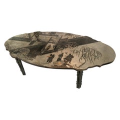 Philip and Kelvin LaVerne "Chan" Etched Bronze Coffee Table