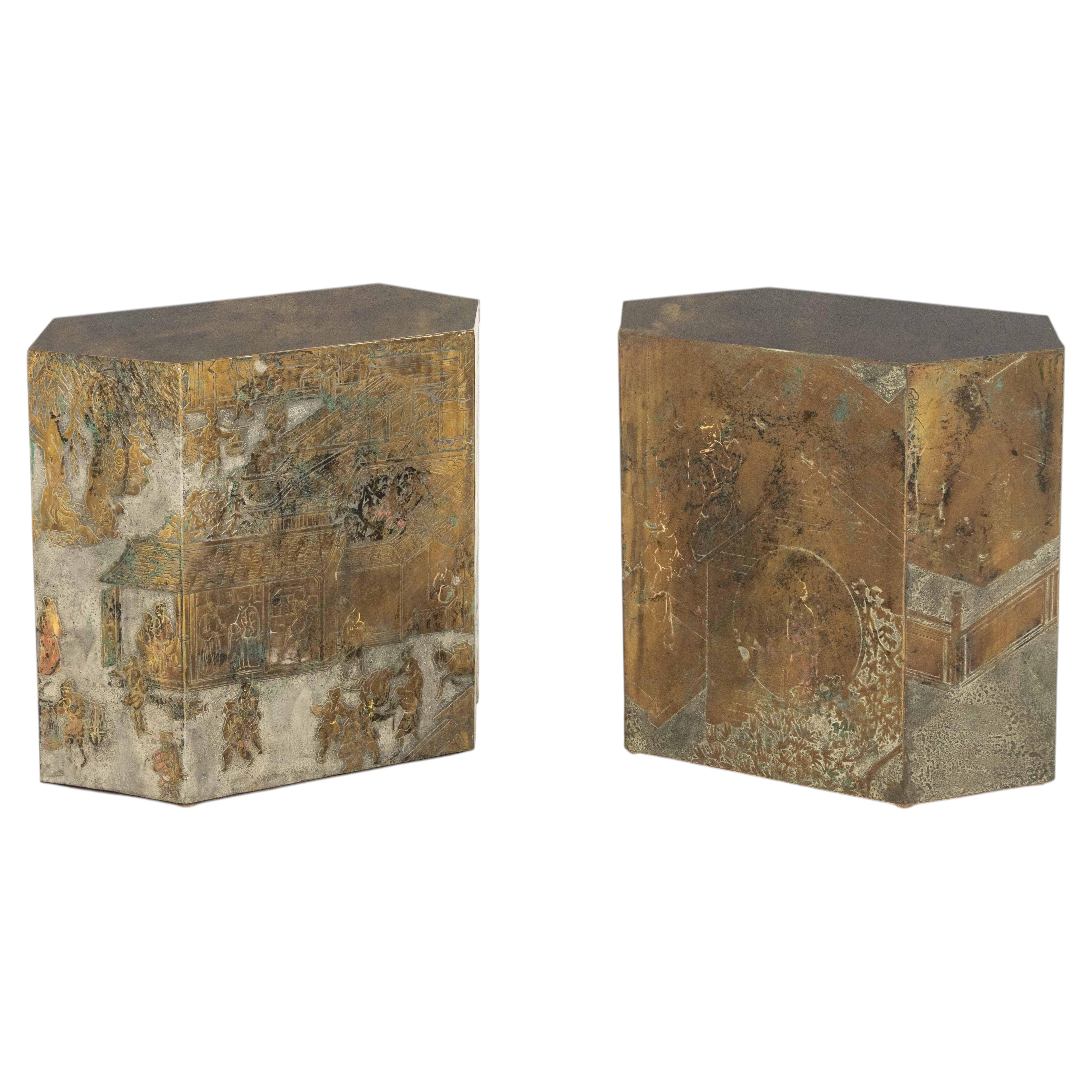 Philip & Kelvin LaVerne "Chan" Side Tables, Pair