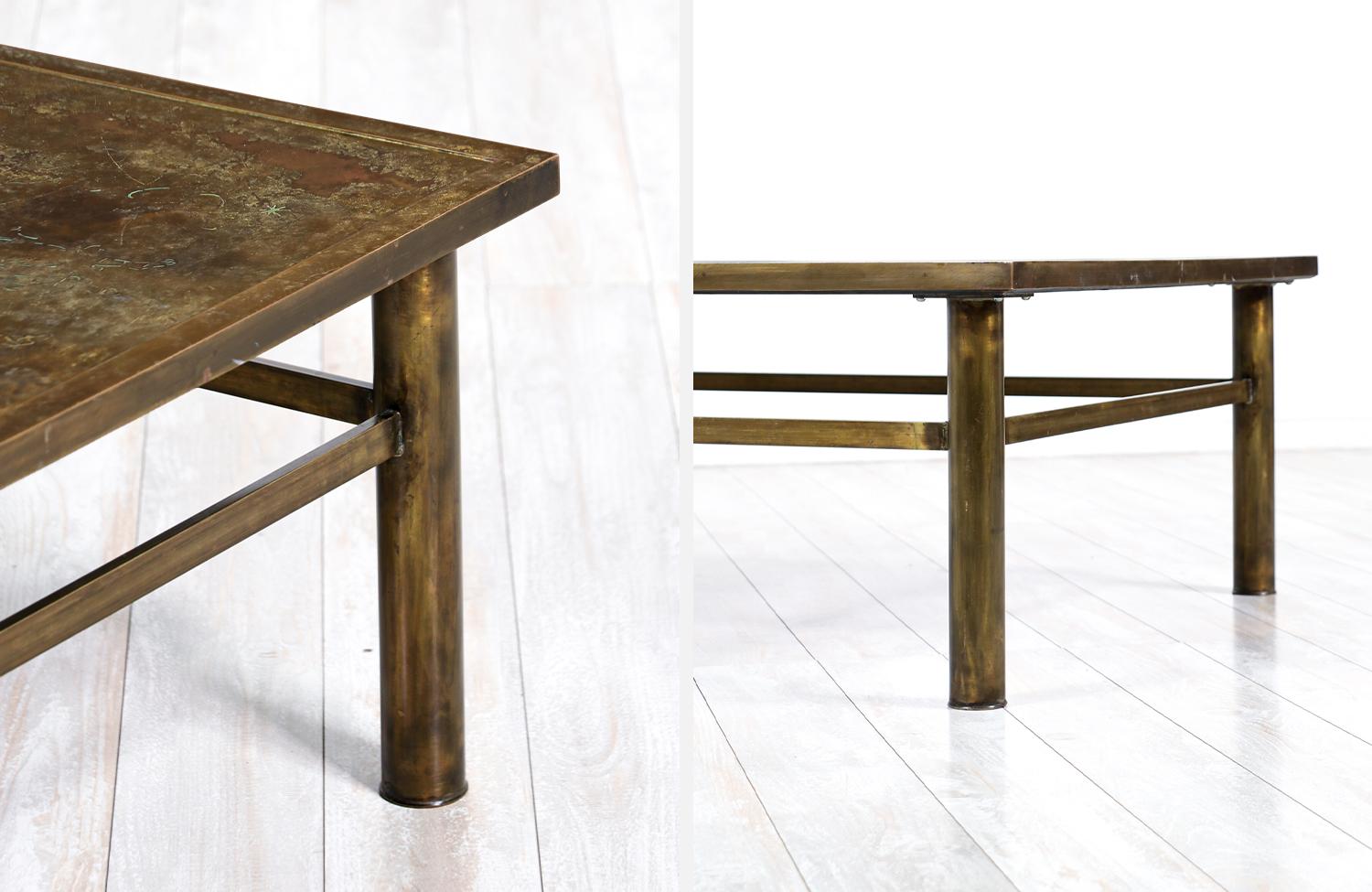 Milieu du XXe siècle Philip & Kelvin LaVerne “Classical” Bronze Coffee Table