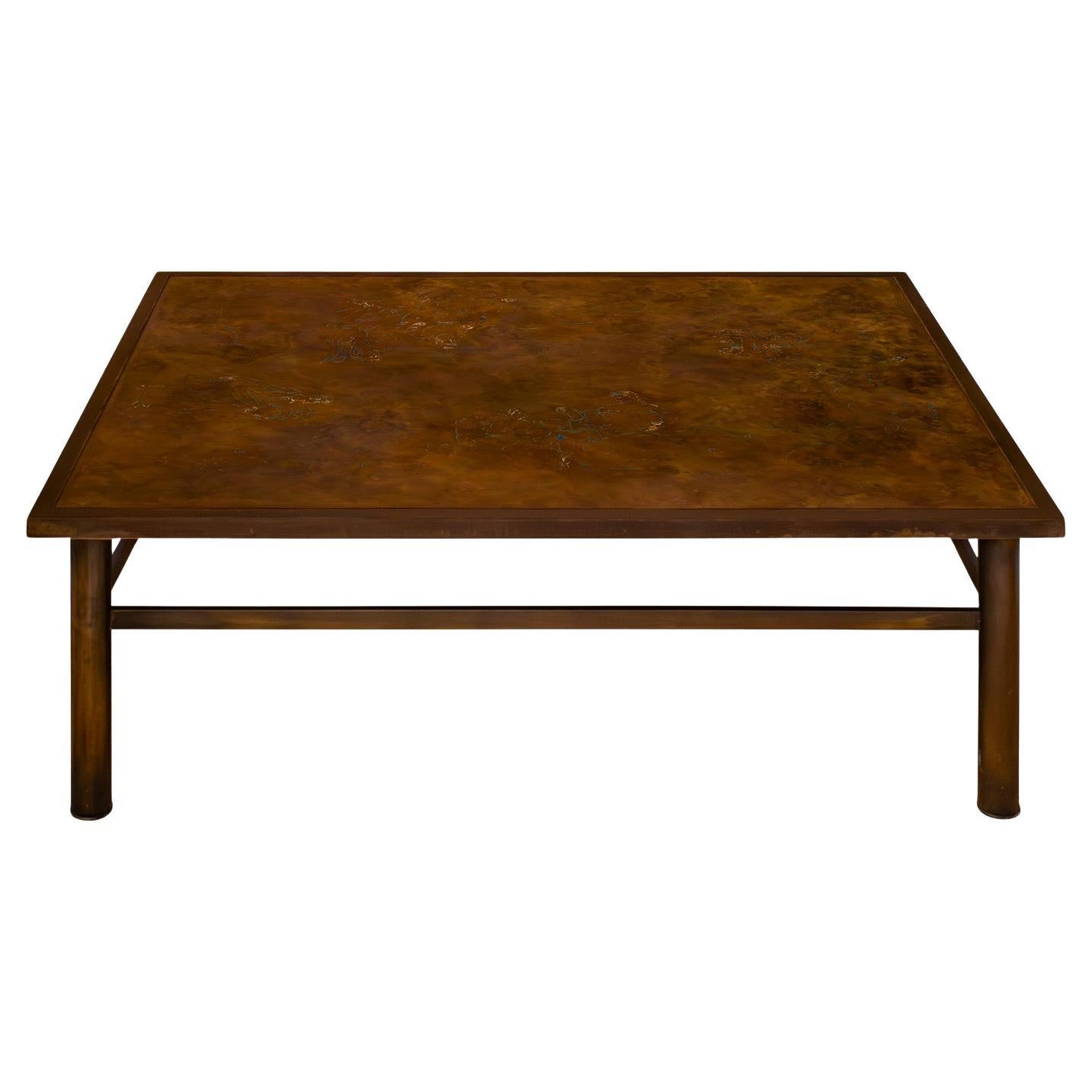 Philip and Kelvin LaVerne "Table basse classique" avec Muses grecques 1960 (Signé) en vente
