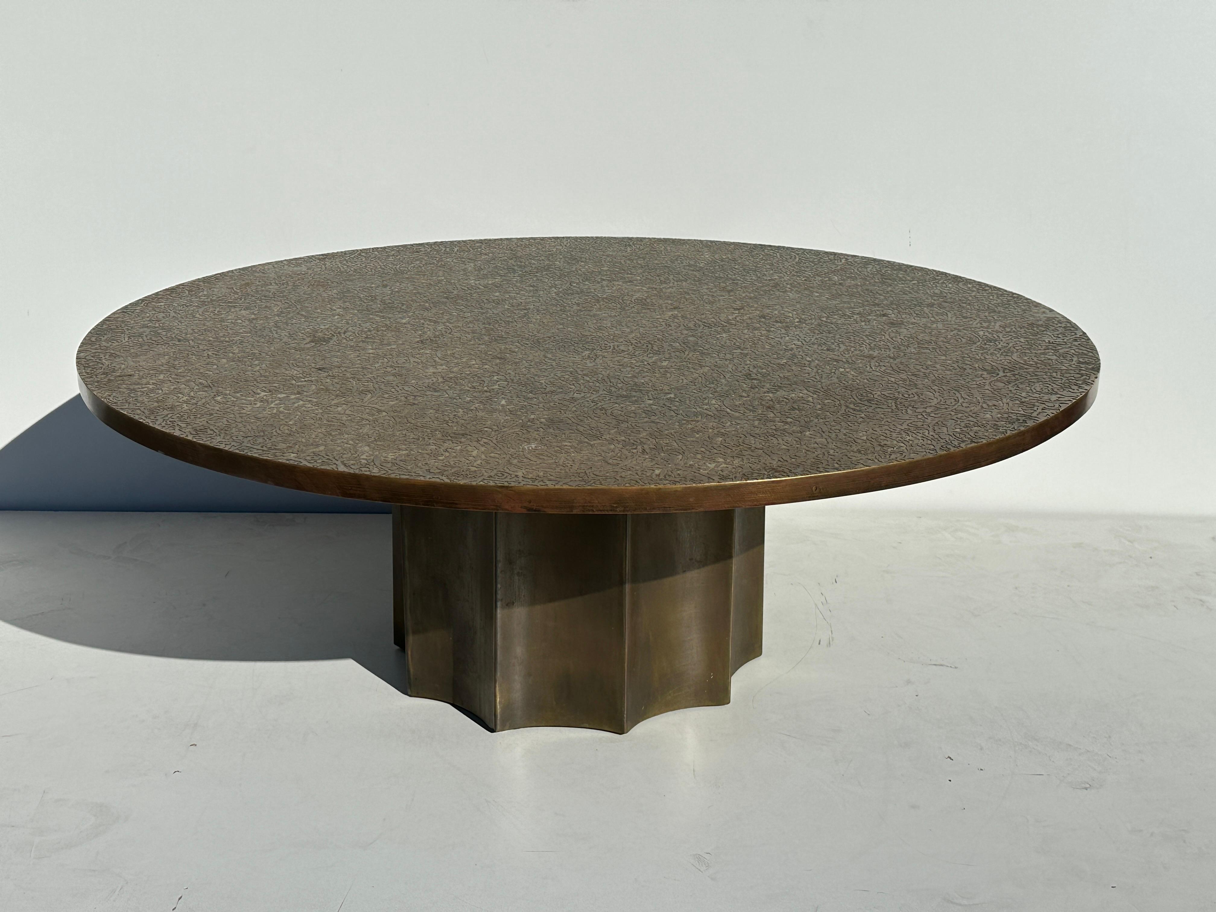 Etched Philip & Kelvin LaVerne Etruscan Coffee Table