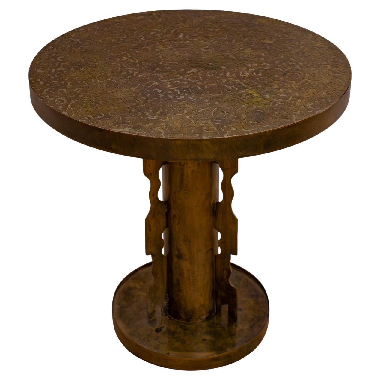 Philip & Kelvin LaVerne Exceptional "Etruscan Spiral" Side Table 1960s (Signed) For Sale