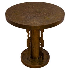 Philip & Kelvin LaVerne Exceptional "Etruscan Spiral" Side Table 1960s (Signed)