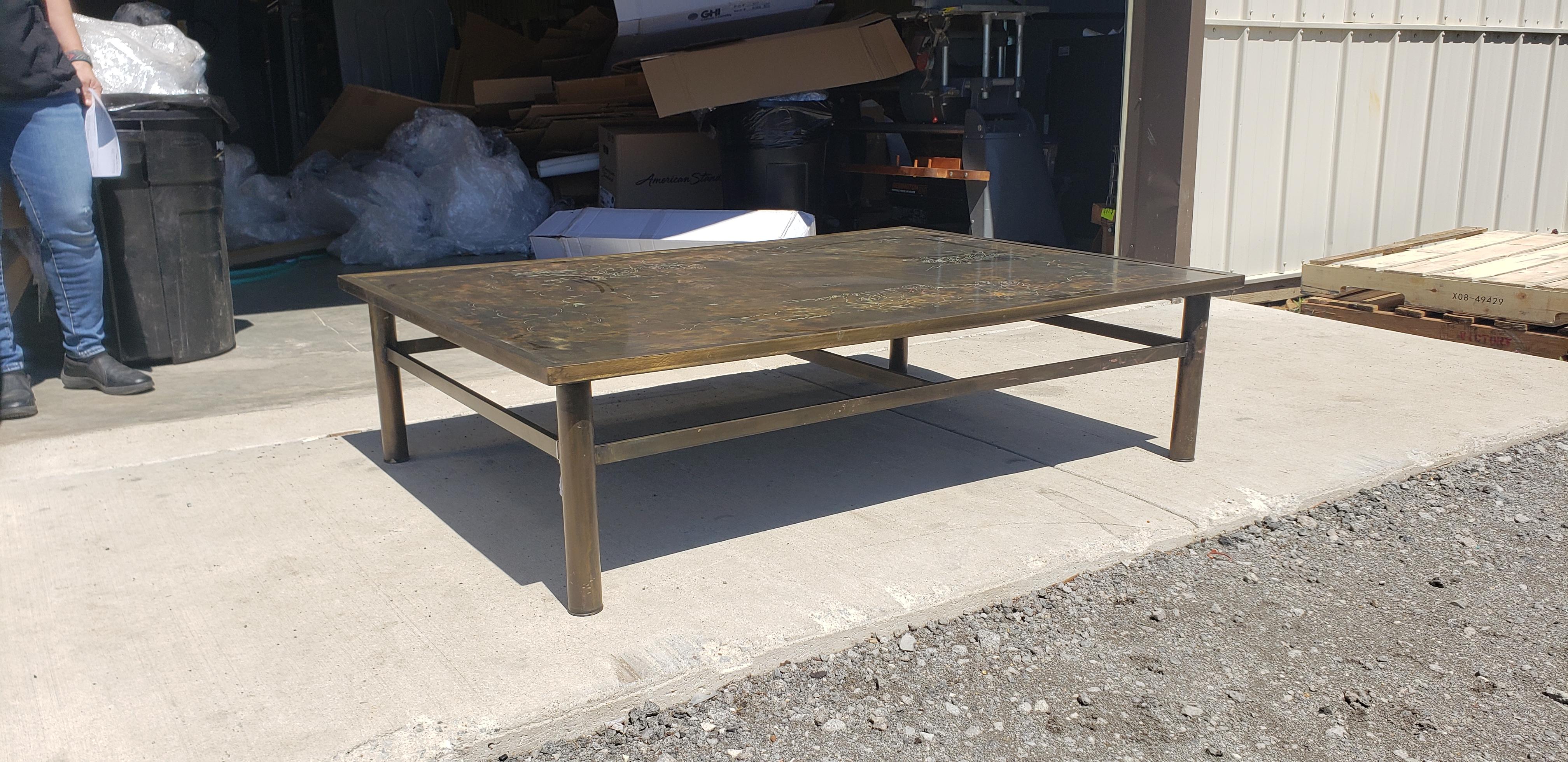 Philip & Kelvin Laverne Large Bronze Coffee Table In Excellent Condition In New York, NY