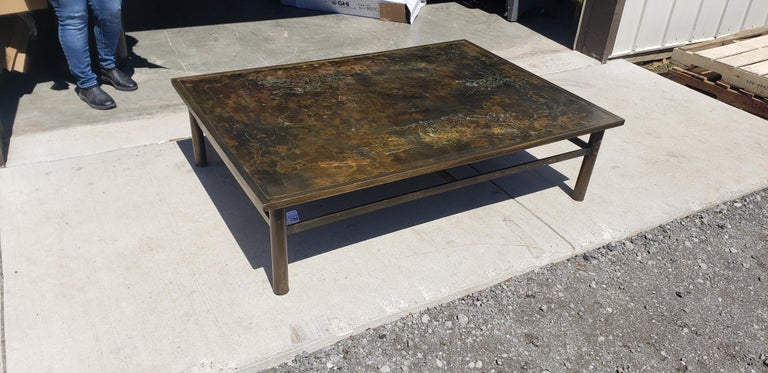 Philip & Kelvin Laverne Large Bronze Coffee Table For Sale 1