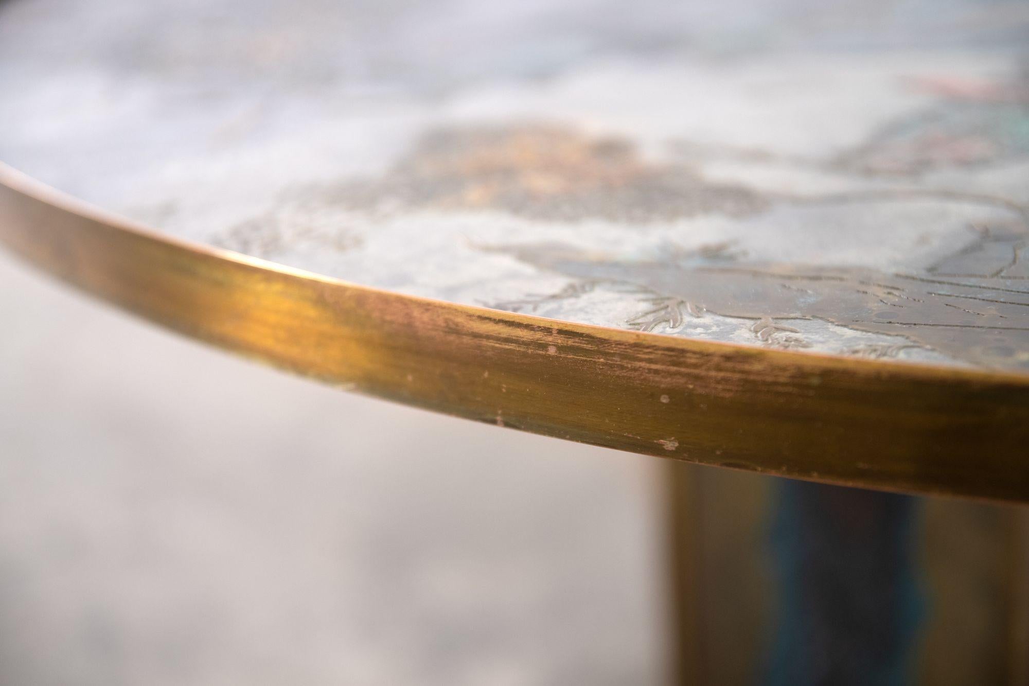Philip & Kelvin Laverne Large Chan Cocktail Table in Bronze and Pewter 6
