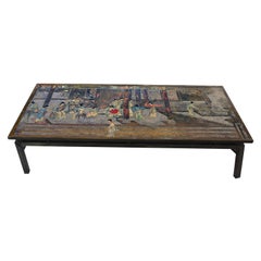 Philip & Kelvin LaVerne Large "Chin Ying" Coffee Table, 1960s 'Signed'