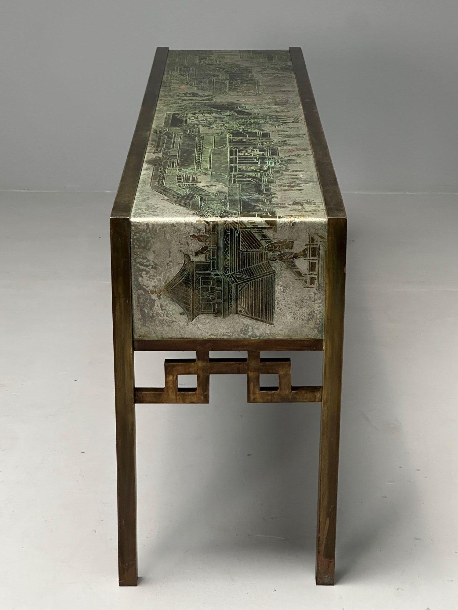 Philip & Kelvin LaVerne, Large Spring Festival Console Table, Bronze, 1960s For Sale 5