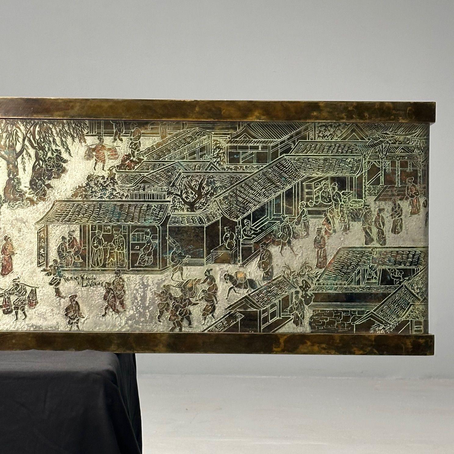 Philip & Kelvin LaVerne, Large Spring Festival Console Table, Bronze, 1960s For Sale 6
