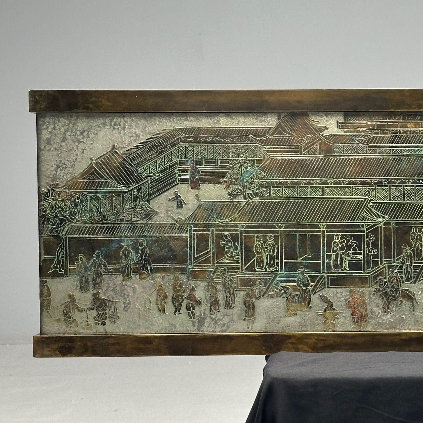 Philip & Kelvin LaVerne, Large Spring Festival Console Table, Bronze, 1960s For Sale 7